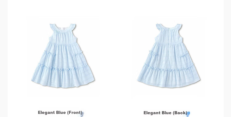 Balabala Kids Dress Girls 2026 New Summer Baby Dress Embroidered Bow Delicate Ruffle Sweet 14