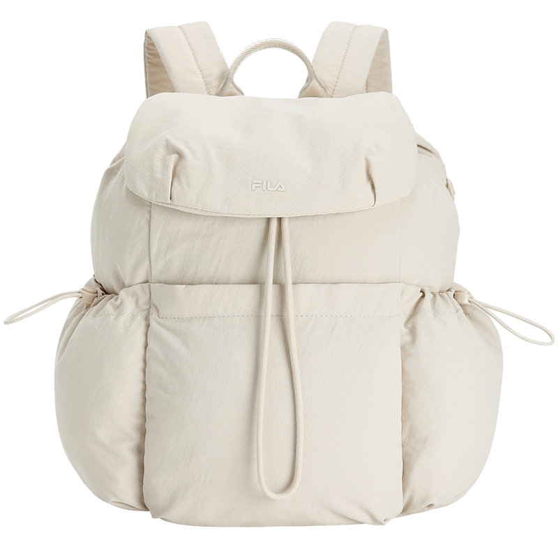 FILA Han So-hee Style Official Women's Summer Macaron Multi-Pocket Backpack School Bag Casual Bag