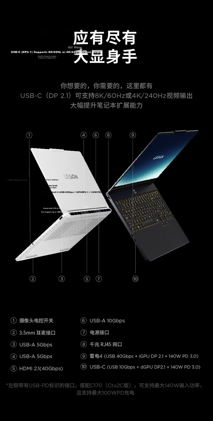 Lenovo Legion Y7000X 2026 Gaming Laptop (Core Ultra 7 251HX, 16GB RAM, 1TB SSD, RTX 5060, 2.5K 165Hz) Black 16
