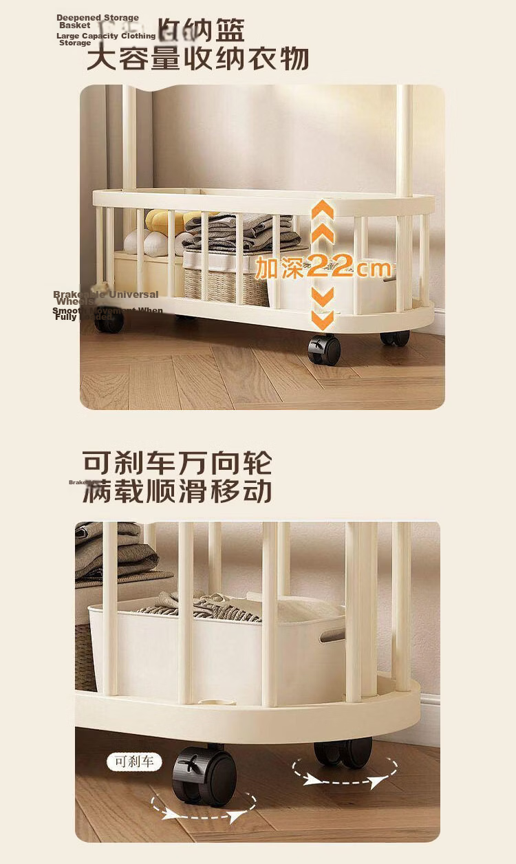 Anerya Mobile Home Luxury Clothes Rack Indoor Garment Stand Simple Floor Bedroom Hanger 14
