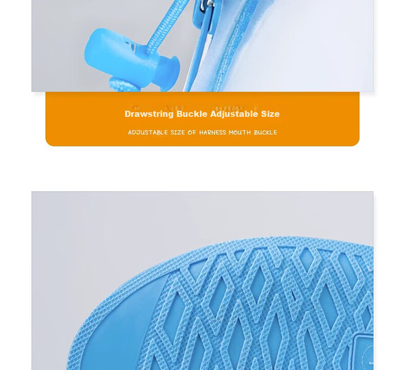 BWNK Thickened Non-Slip Sole + Double Waterproof + Adjustable Elastic Opening + Large Opening Easy Wear Blue 2XL 17