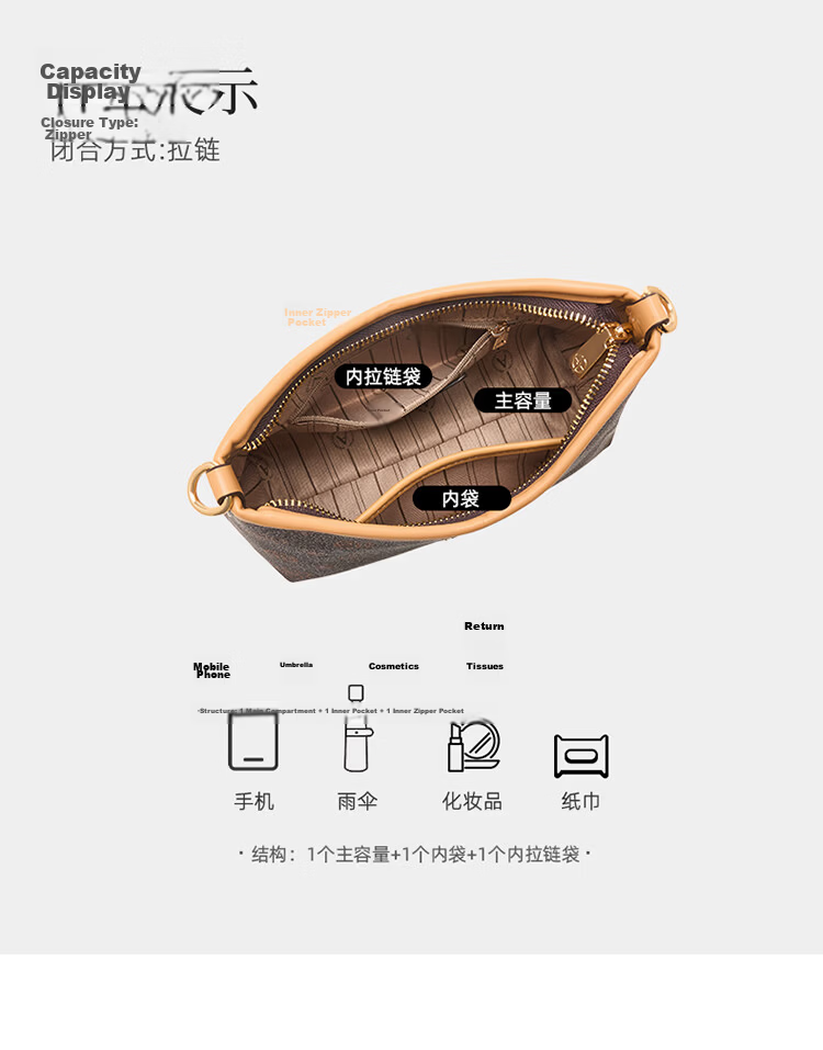 Aokang Women's Bag 2026 New HOBO Underarm Tote Light Luxury Crossbody Shoulder Bag Birthday Gift for Girlfriend Wife 16