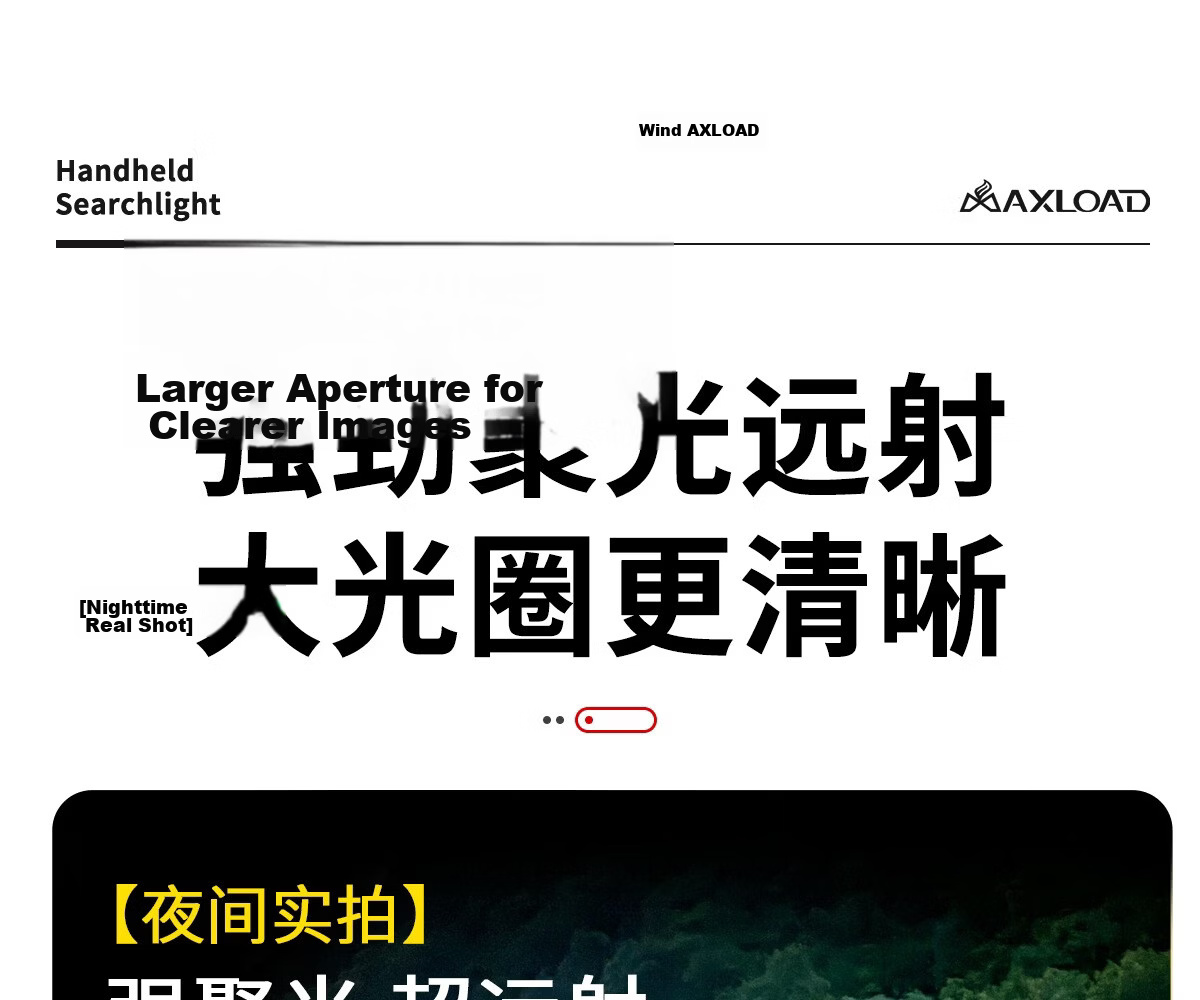 MAX LOAD Flashlight High Brightness Rechargeable Outdoor LED High Power Long Range Large Capacity Portable Spotlight 24