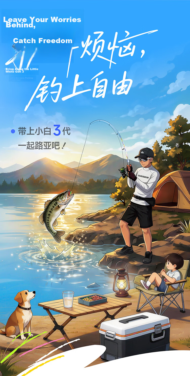 Handing Huan Xiaobai 3rd Generation Beginner Lure Rod 2.28m M General Purpose Basic Set 2