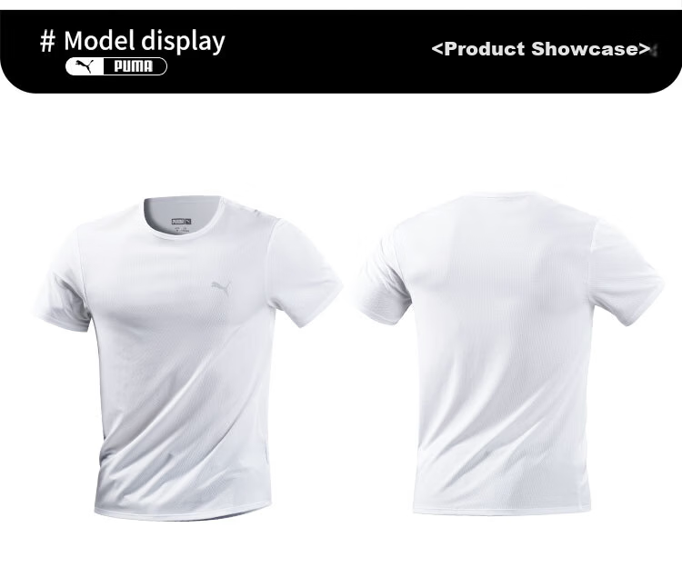 PUMA Classic Simple High Elastic Mesh Quick-Dry Breathable Short Sleeve T-Shirt 1 Piece 8