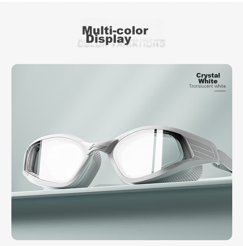 LI-NING Prescription Swimming Goggles HD Waterproof Anti-Fog Swim Cap Set Professional Swimming Glasses 12