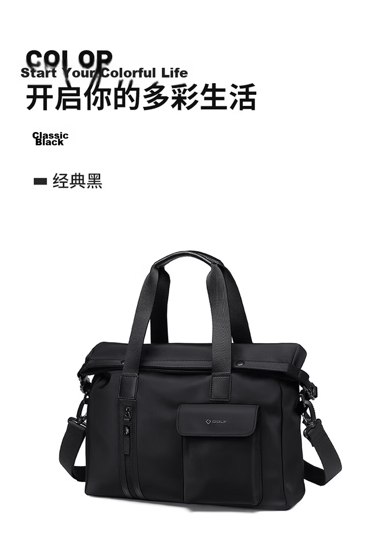 GOLF Men's Briefcase Handbag 13.3/14 Inch Laptop Bag Business Casual Commuter Travel Office Bag 23
