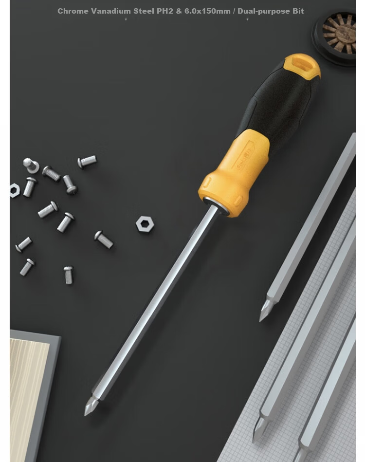 Deli Multi-Function Screwdriver 6/PH2x150mm DL626150S 5