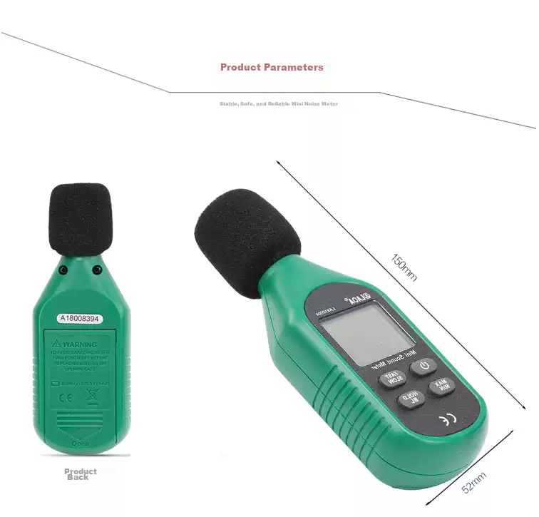LAOA LA818004 Digital Noise Meter Decibel Tester Sound Level Meter Noise Detector 5