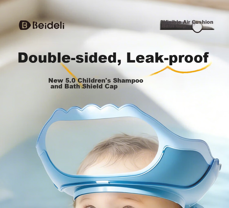 BEIDELI Children's Shampoo Bath Cap Water Shield Baby Ear Protection Waterproof Kids Bathing Cap Baby Shower Shampoo Hat 1