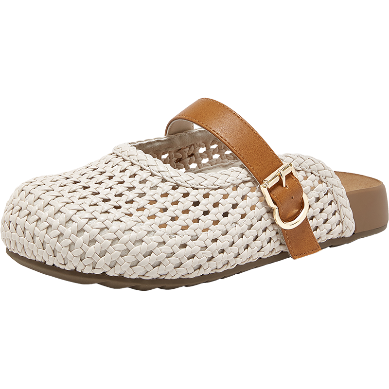BASTO Woven Hollow Breathable Platform Birkenstock Style Women's Slippers D5116BH6