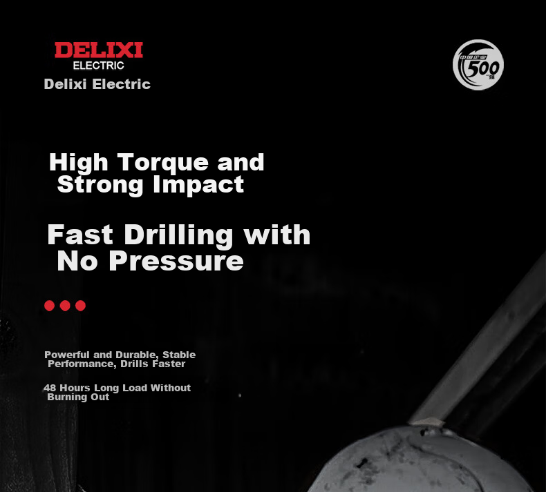 Delixi Electric Brushless Cordless Lithium Drill Rechargeable Household Electric Drill Electric Screwdriver Multifunctional Power Drill 16.8V 5