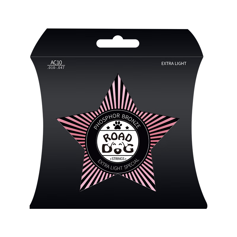 Lugou Acoustic Guitar Strings Full Set 6 Strings AC10 PU Coated - Soft Feel 10-47