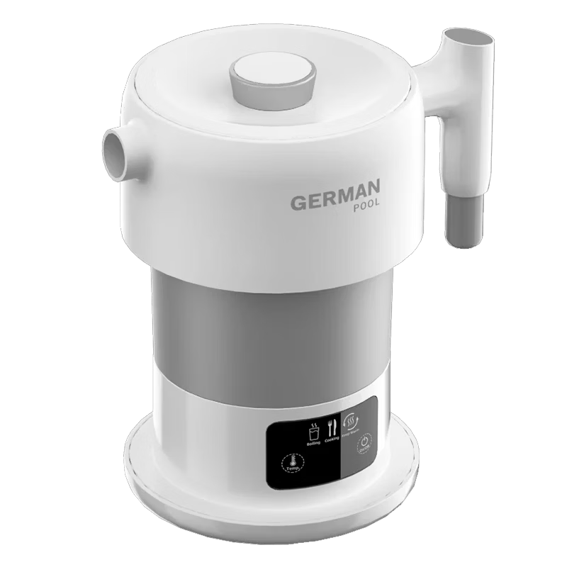 German Pool Foldable Temperature-Controlled Electric Kettle Portable Travel Water Boiling Cup Food-Grade Silicone Stainless Steel Mini Electric Cooker Wide Voltage - 309