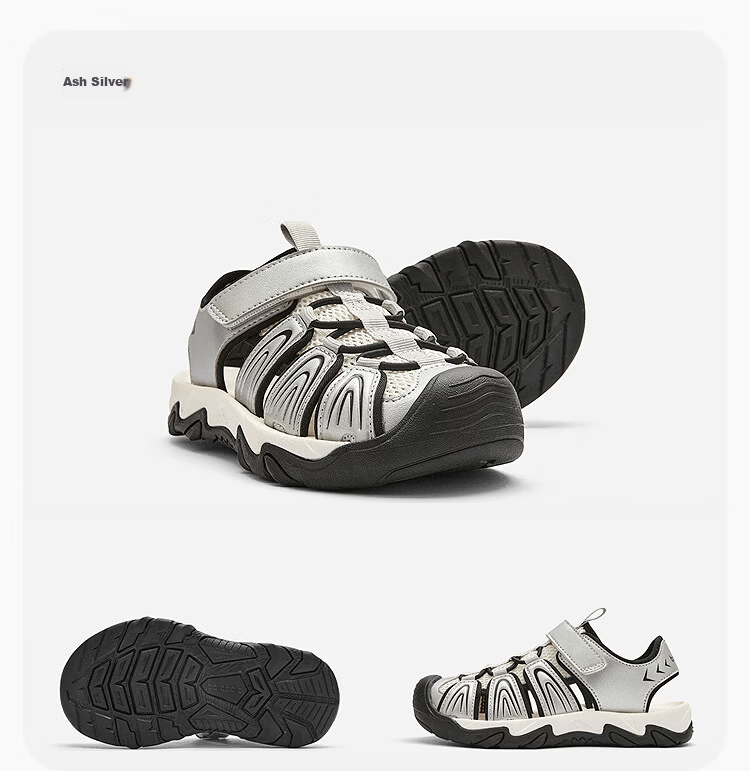 Balabala Kids Sandals Boys Sports Shoes 2026 Summer New Breathable Non-slip Closed-toe Mesh Water Shoes for Boys 18