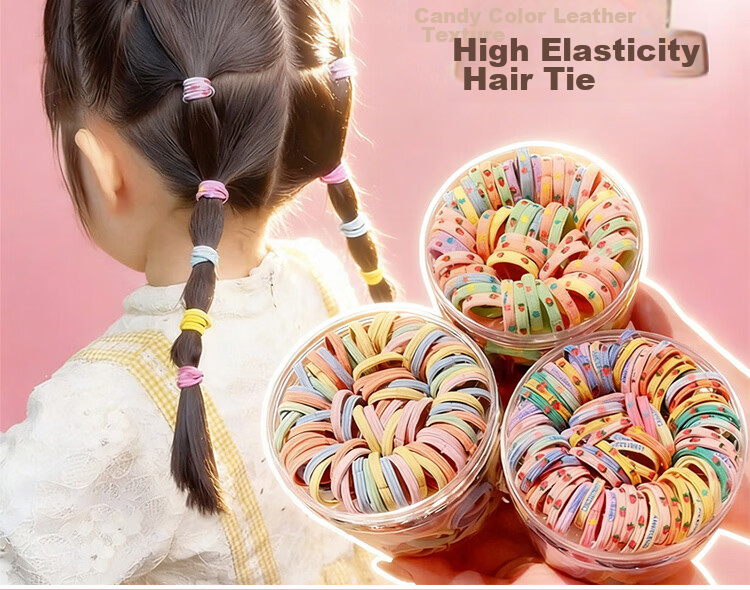 Princess Code Kids Hair Ties Girls Elastic Hair Bands High Elasticity No Hair Damage Hair Accessories for Students Baby Braided Hair Rope 5