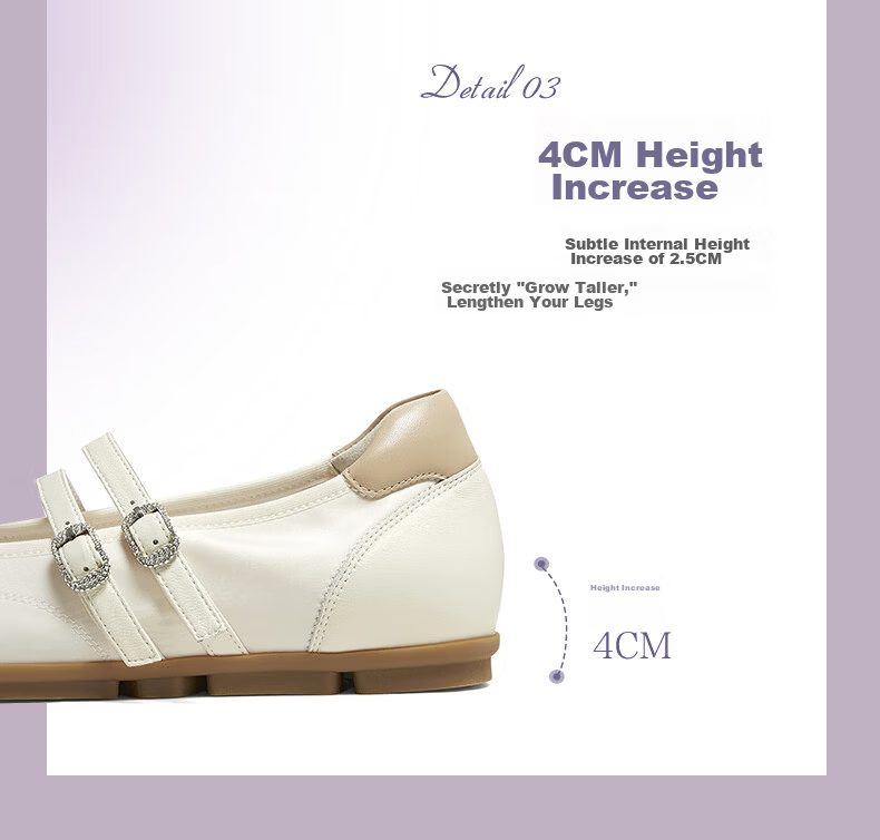 BASTO 26 Autumn Mall Lambskin Mary Jane Ballet Flats Women's Derby Flat Shoes SCR06CQ6 12