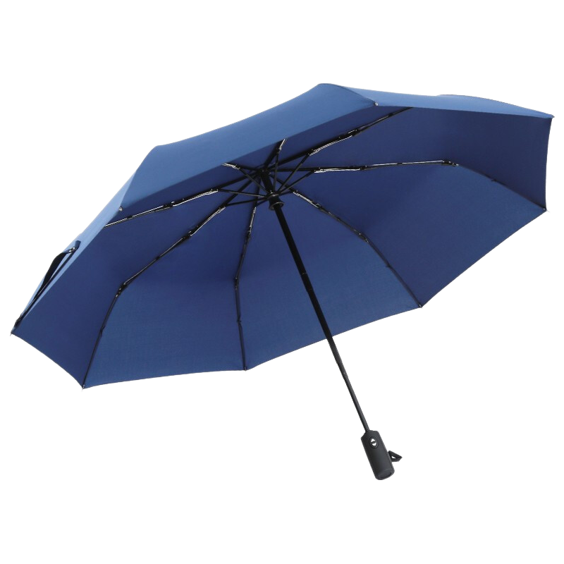 C'mon Fully Automatic Umbrella, Three-Fold Large Size, Windproof Reinforced, Men's Business Folding Automatic Umbrella, Navy Blue