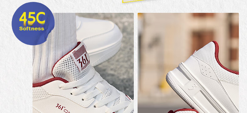 361° Qinghe 2.0 Men's Sneakers Sports Shoes Spring Summer Casual Thick Sole White Shoes 672616610-1 21