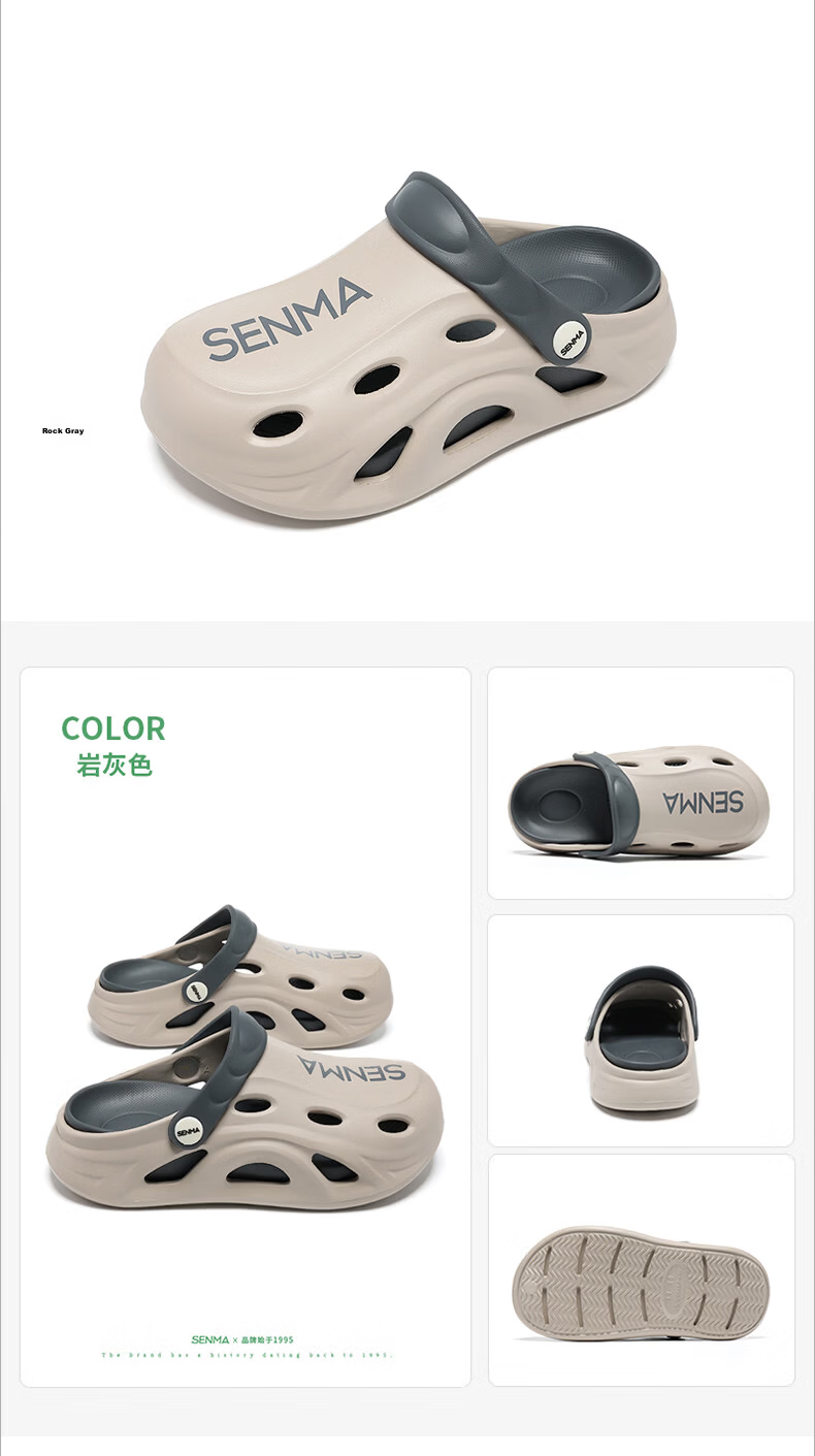 Semir Kids Summer Slippers Children's Hole Shoes Sports Outdoor Boys Beach Sandals Gray Size 35-36 23