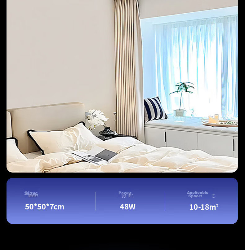 AUX American Pure Eye Protection AI Voice Smart Bedroom Ceiling LED Light Nordic Modern Minimalist Main and Secondary Bedroom Study Room 37