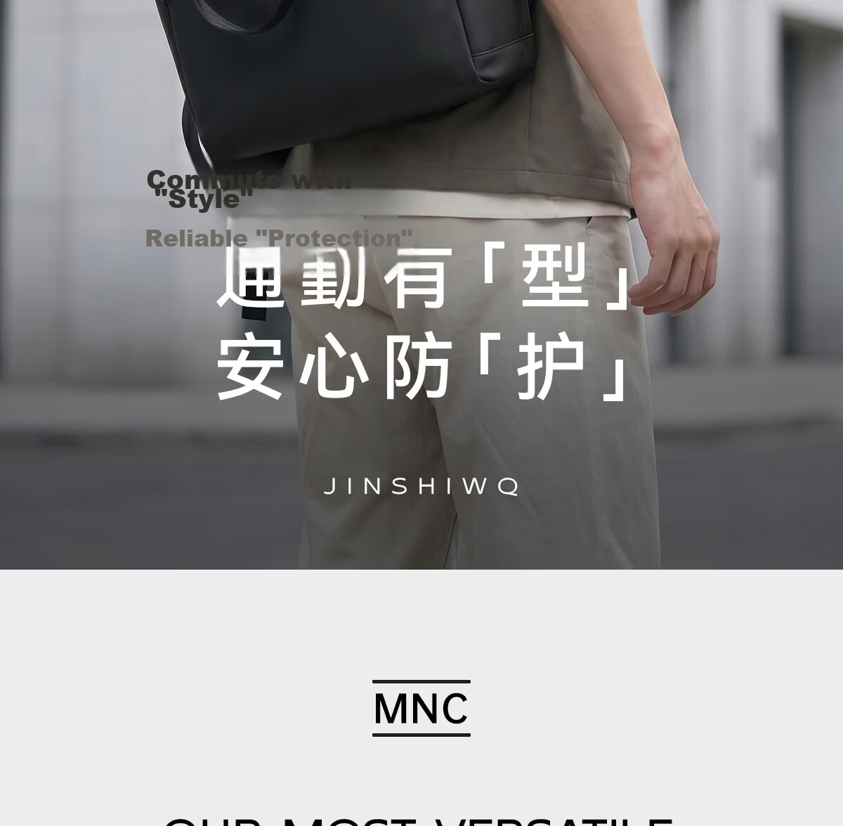 JINSHIWQ 16-inch Laptop Backpack Men City Commuter Lightweight Travel Bag Women Business Briefcase Flap School Bag 3