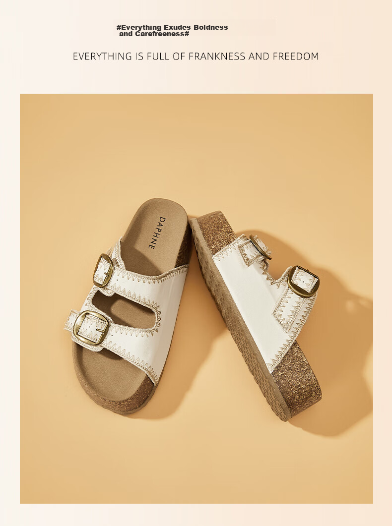 DAPHNE Women's Platform Birkenstock Sandals 2026 Summer New Trendy Height-Increasing Slip-On Beach Shoes 30