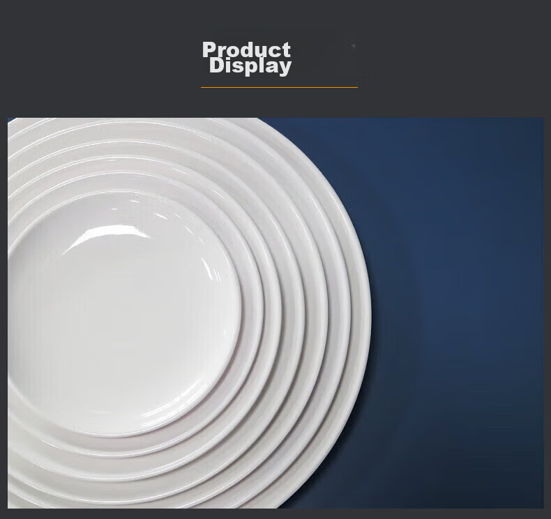 Danshi Zhiyuan A5 Melamine Shallow Plate Commercial Buffet Round Plate Imitation Porcelain Dinner Plate Shallow Plate 12 Inch 1 Piece (Beijing Warehouse) 9