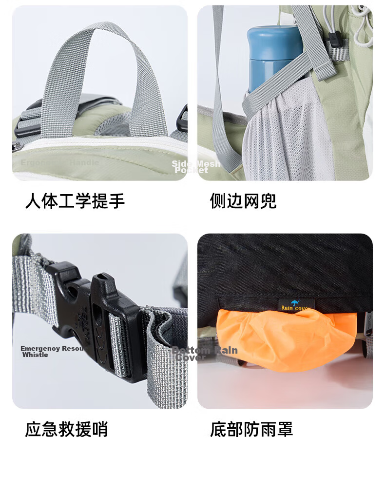 CAMEL Outdoor Professional Mountaineering Backpack Large Capacity Travel Hiking Double Shoulder Bag 575B634009 Recycled Gray 18
