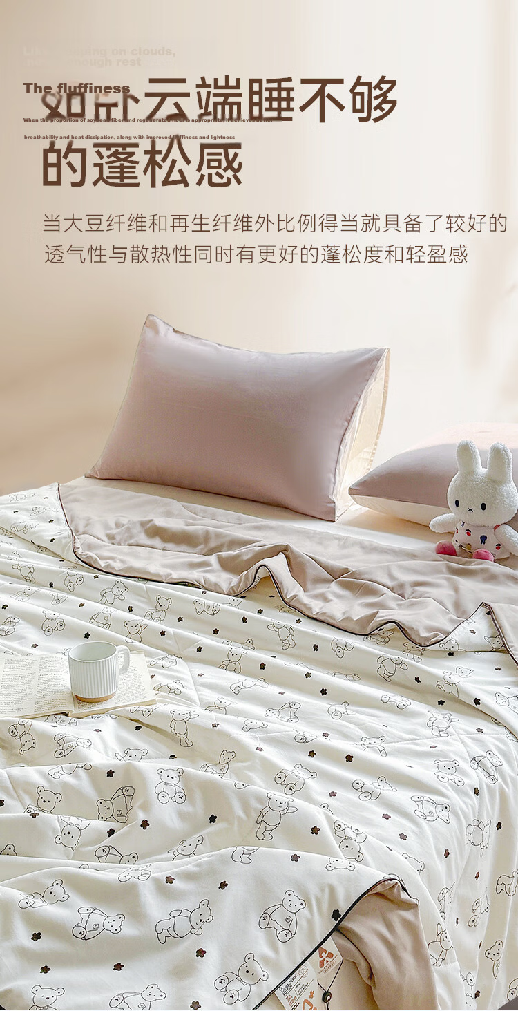 MUJI Quilt Air-Conditioning Quilt Summer Quilt 1.5m x 2m Single Infant Toddler Class A Spring Autumn Summer Thin Quilt Bear Director 6