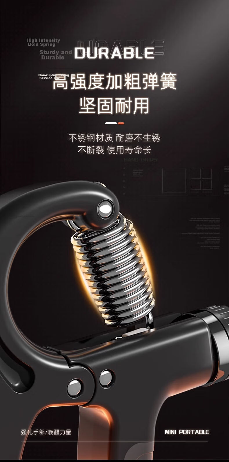 Keep Hand Grip Strengthener Adjustable Electronic Finger Trainer with Counter for Adults and Children 6
