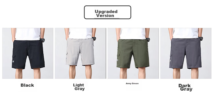 RED DRAGONFLY Men's Shorts, Fashionable And Simple, Pure Cotton, Solid Color, Comfortable, Breathable, Loose-Fitting, Versatile, Knee-Length Sports Shorts for Me 12