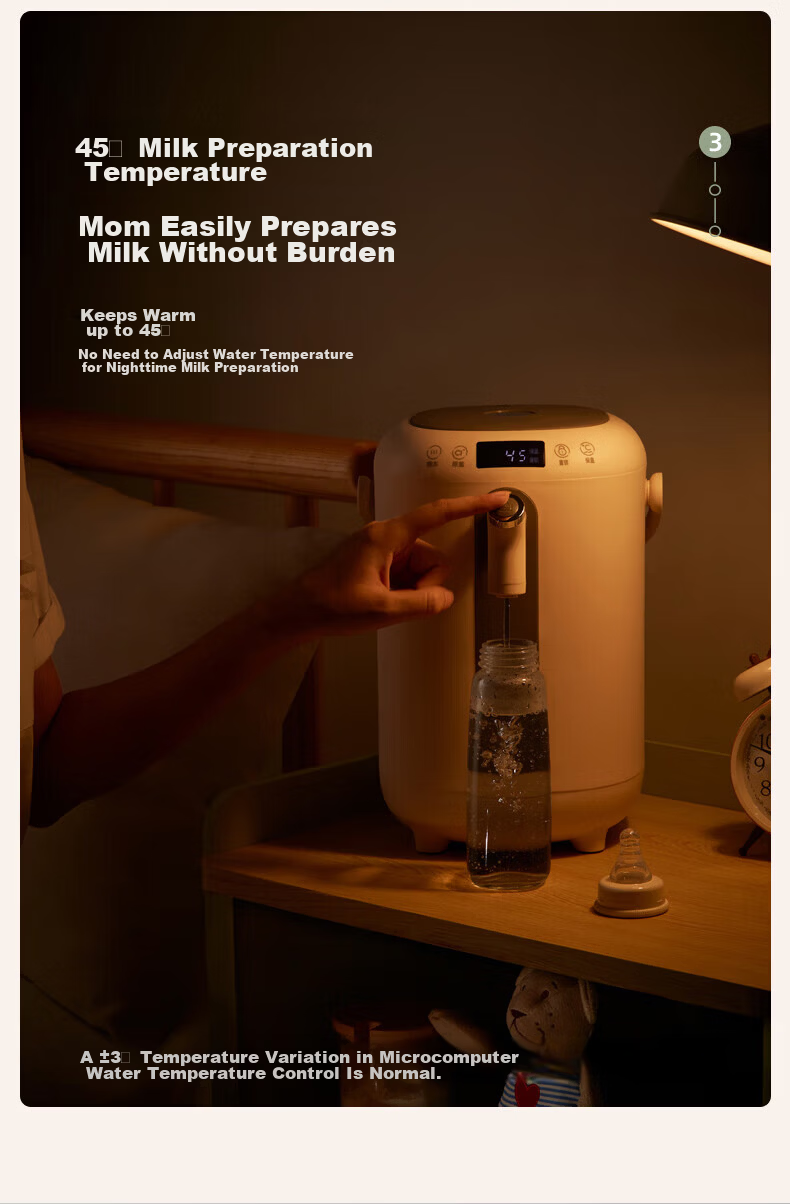 Bear Instant Hot Water Dispenser Home Small Desktop Water Heater Fast Heating Electric Kettle 1-Second Quick Heat YSJ-E20T1 [4L Antibacterial Light-Shielding Large Water Tank] 7