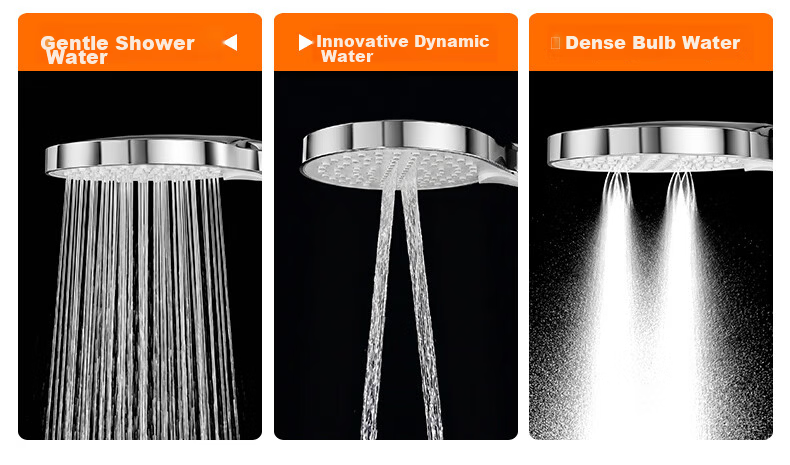 ARROW Handheld Shower Head Chrome Pressurized Showerhead 130mm Large Panel Single Showerhead for Bathroom 2