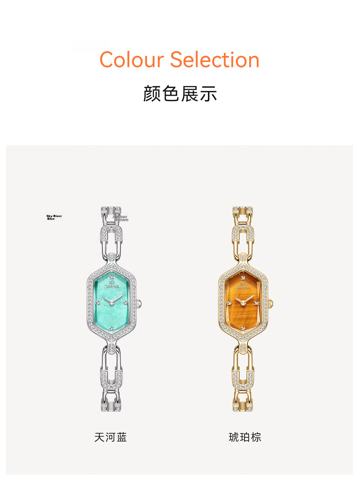 Davena Women's Small Lock Buckle Watch Fashion Ladies Wristwatch Birthday Gift for Girlfriend (Zhang Ruonan Style) 11