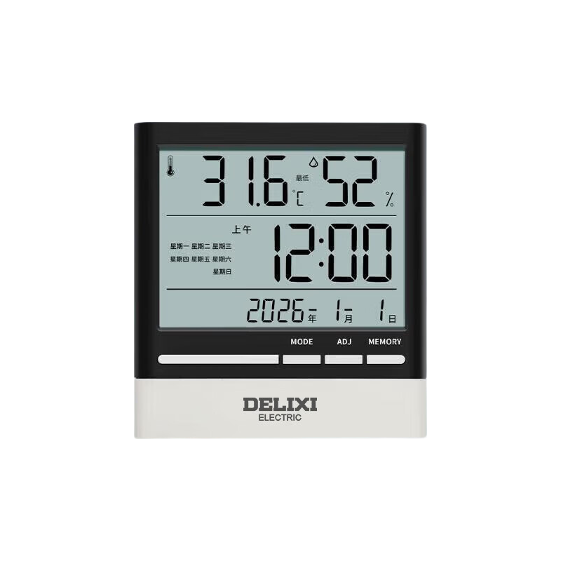 DELIXI ELECTRIC Thermometer, Indoor Home Use, High Precision Electronic Digital Display, Can Measure Baby Room Dryness, High Accuracy Temperature And Humidity Meter