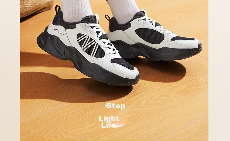 361° Women's Casual Shoes Autumn Thick Sole Comfortable Lightweight Sports Dad Shoes Versatile Women's Shoes 682636702-2 32