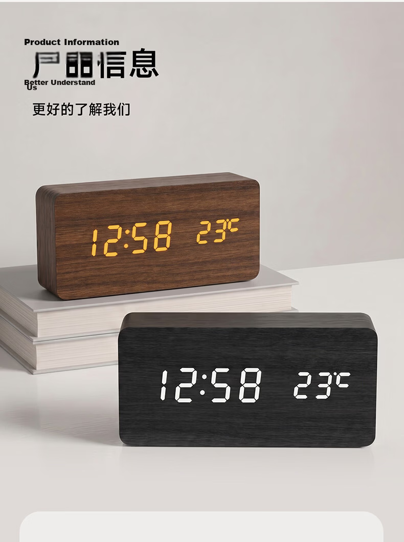 Zhongxiaobai Multifunctional Electronic Alarm Clock Smart 2026 New Model Student-Specific Wake-Up Device Time Management Tool Loud Volume Powerful Awakening Desktop Clock Digital Clock Bedside Clock 10