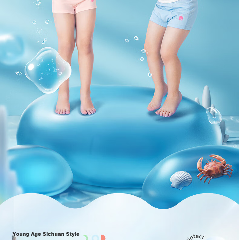 Q21 Girls' Cotton Underwear, Class A Cotton Sponge Purifying Shorts, Boxer Briefs, Antibacterial Underwear, 3-Pack, 120cm 2