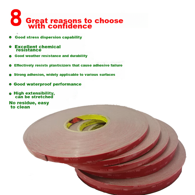 3M Double-Sided Strong Foam Tape Office Stationery/ETC/Home Universal Traceless Waterproof High-Temperature Resistant 5608 Width 10mm Length 33m 5
