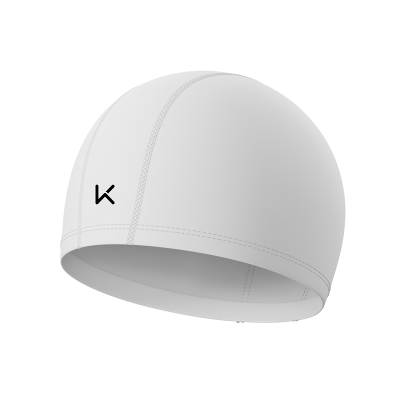 Keep Swim Cap Unisex Silicone Coated Comfortable Waterproof High Elastic Large Adult Cap 055 Off-White