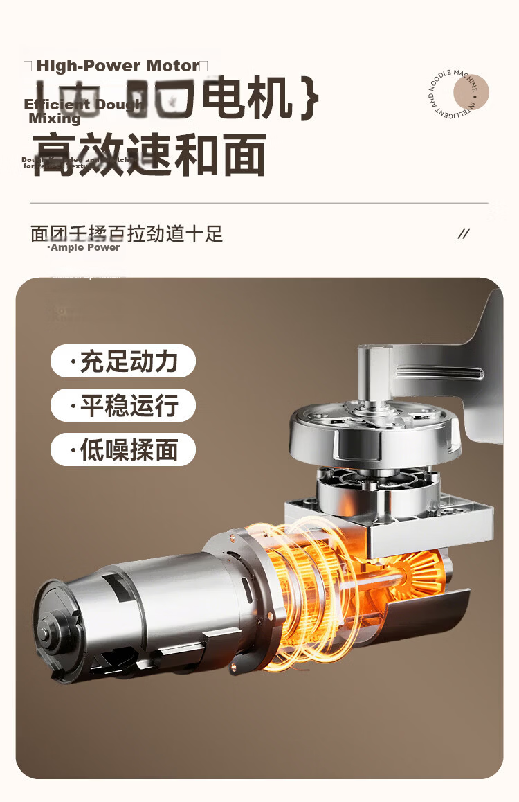 Malata Home Dough Mixer, Kitchen Machine, Automatic Kneading And Mixing All-In Machine, Large Capacity Stainless Steel Multifunctional Dough Mixer, Fermentation Machine for Flour HMJ802 10