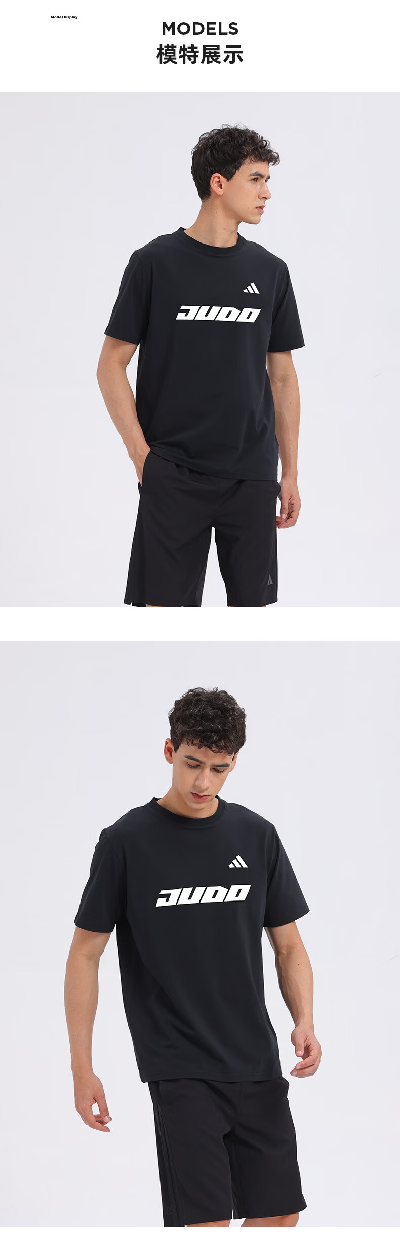 Adidas 2026 New Summer Cotton Short Sleeve T-Shirt Unisex Student Breathable Half Sleeve Black/White S 6