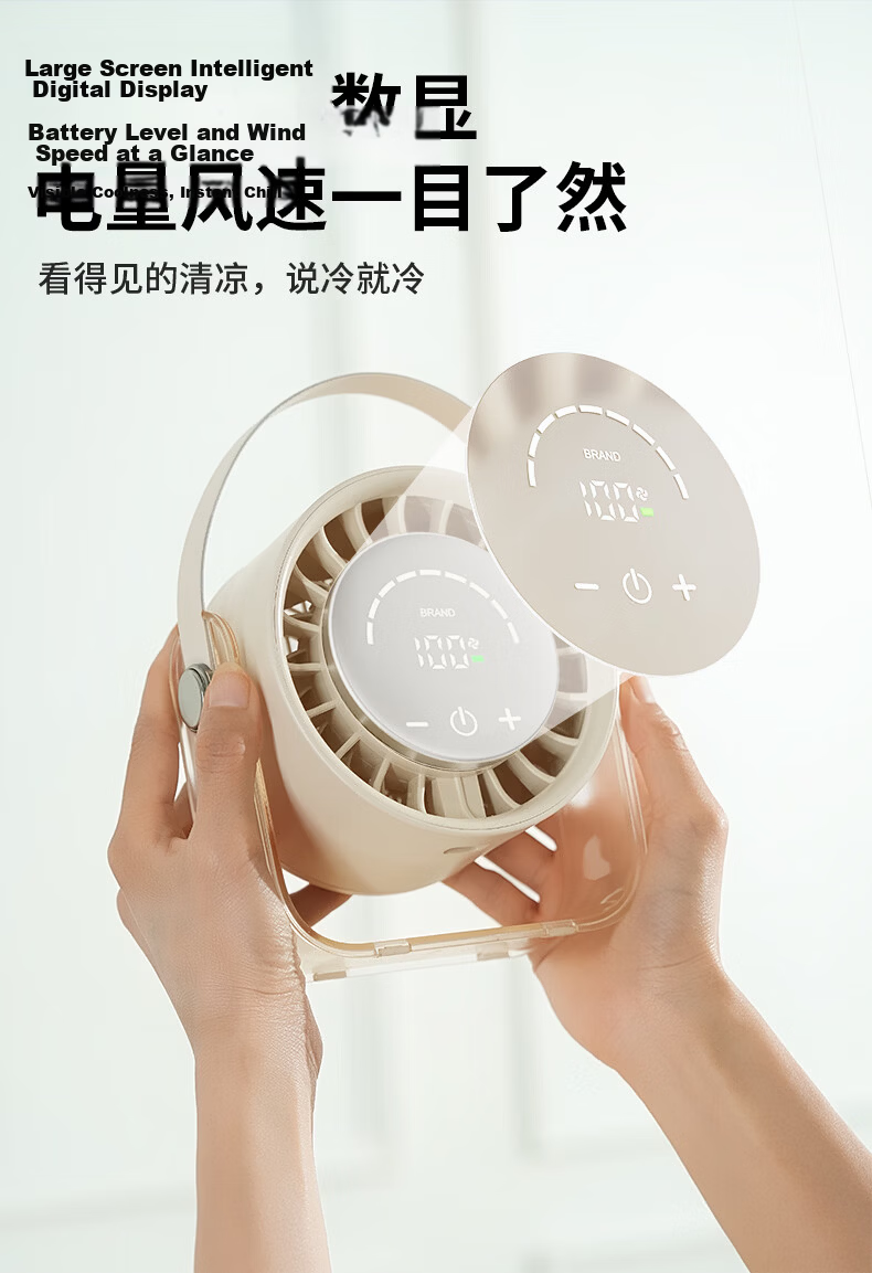 AIMIKU 2026 New Mini Desktop Fan Ultra-Quiet USB Rechargeable Student Dormitory Office High Wind Long-Lasting Aviation Air Circulation Fan Summer Home Table Air Conditioner Fan 6