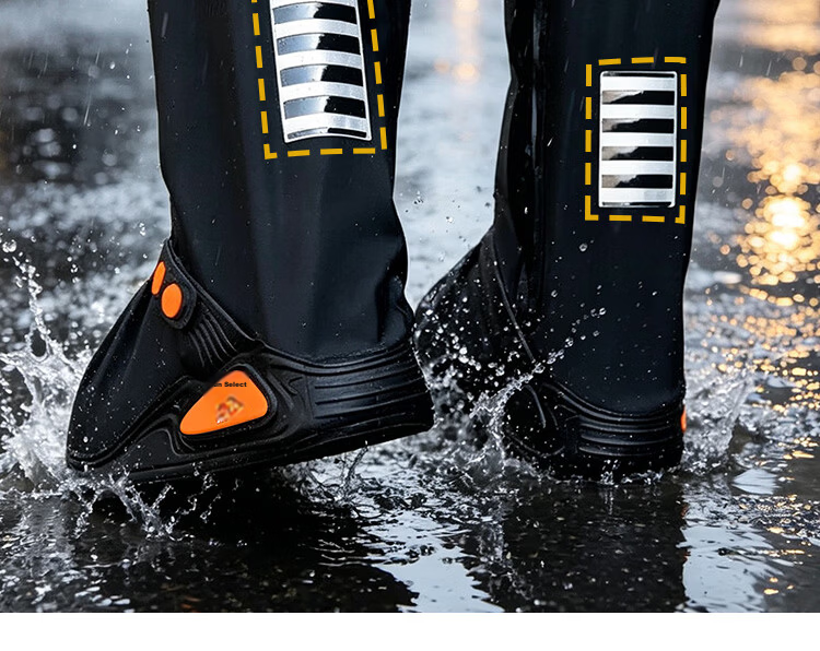 Shunxuan Waterproof Shoe Covers Rain Shoe Covers Non-slip Wear-resistant Thickened Portable Rain Boots Reusable for Men and Women Outdoor Cycling Rain Water Wading SXT-Y02 XXL Size (46-47) 12