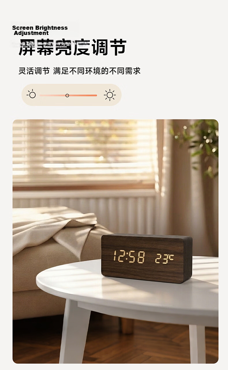 Zhongxiaobai Multifunctional Electronic Alarm Clock Smart 2026 New Model Student-Specific Wake-Up Device Time Management Tool Loud Volume Powerful Awakening Desktop Clock Digital Clock Bedside Clock 8