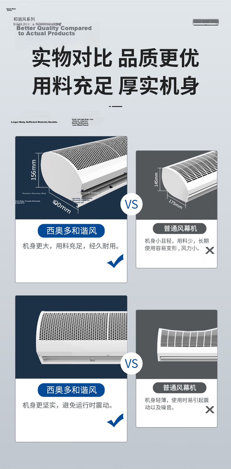 Theodore Commercial Hotel Air Curtain Insect-Proof Magnetic Linkage High Air Volume Wind Screen Door Curtain Machine 3