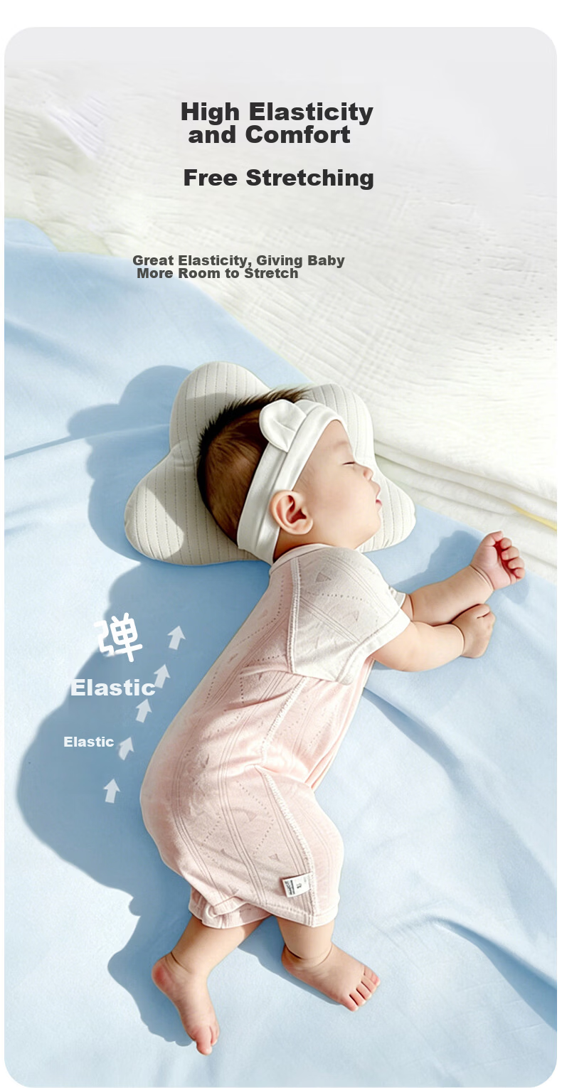 Aibao Baby Short-Sleeve Romper Summer Thin Newborn Infant Short-Sleeve Jumpsuit Pink White T318 Size 80 5