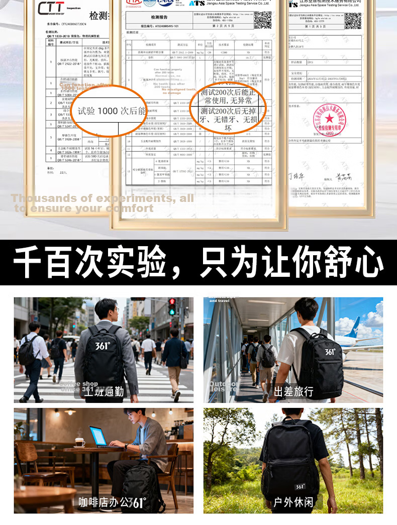 361° Men's Crossbody Travel Bag Large Capacity Short Trip Bag Water-Resistant Handbag Business Travel Wet and Dry Separation 4