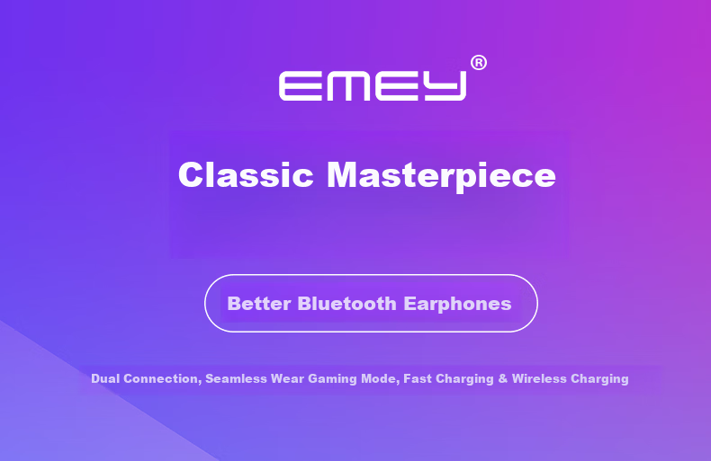 EMEY [Fully Upgraded] T1X True Wireless Bluetooth Earbuds In-Ear Music Calling Low Latency Bluetooth 6.0 Noise Cancellation Compatible with Apple Huawei Xiaomi Honor Pink 2